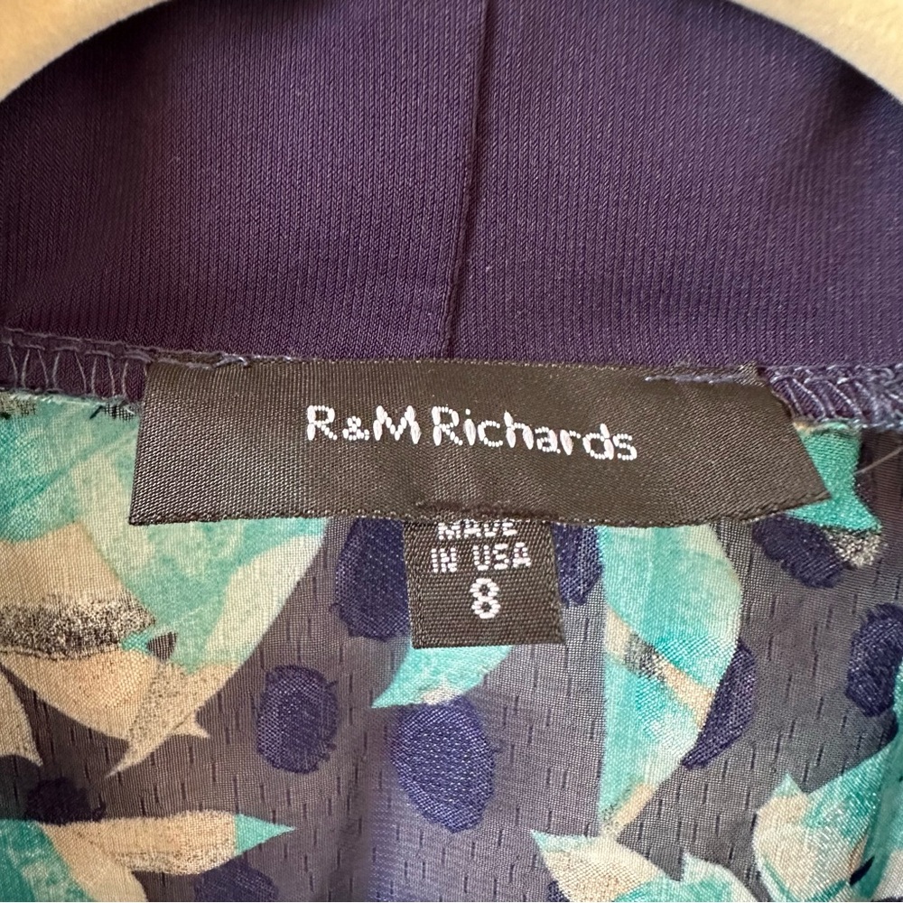 R & M Richard’s floral open long floral print duster cardigan - Picture 2 of 7